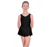 Dancewear Central Sleeveless ISTD Junior Lycra Leotard With Skirt, Black