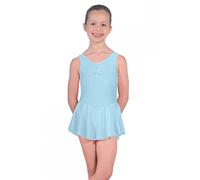 Dancewear Central Sleeveless ISTD Junior Lycra Leotard With Skirt, Panama Blue