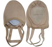 DANCEYOU Stretch Canvas Half Soles Dance Shoes Lyrical Ballet Jazz Turning Ballet Shoes for Girls Women Boy Men Tan XL