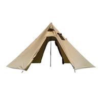 DANCHEL OUTDOOR 4lbs Backpacking Hot Tent with Stove Jack for 1-2 Person Camping, 4 Season Lighweight Teepee Tent for Hunting Winter Solo Camping, 10.5ft/3.2m Brown