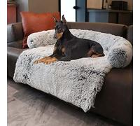 Danchen Dog Sofa Beds Orthopedic Soft Plush Calming Dog Cushion, Luxury Relief Improved Sleep Dog Ultra Pad Blanket Bed for Large Medium Dogs, Washable,Removable,Non Slip,Light gray