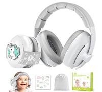 Dancial 2-in-1 Baby Ear Defenders- 24dB, Baby Noise Cancelling Headphones, Adjustable Noise Reduction Toddler Ear Protection 0-48 Months, Safe & Comfort Hearing Protection, Baby Airplane Essentials