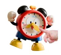 Dancing Alarm Clock, Cartoon Kids Crawling Helper, Interactive Musical Clock Toy, Educational Learn To Crawl Toy With Light And Sound For Babies Boys Girls