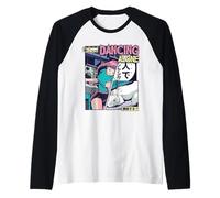 Dancing Alone Anime - Vaporwave Manga Japanese Art Raglan Baseball Tee