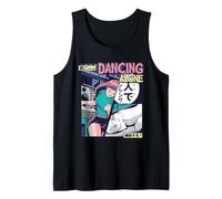 Dancing Alone Anime - Vaporwave Manga Japanese Art Tank Top