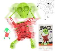 Dancing and Swinging 3D Skull Toy, 3D Swinging Wind Up Skeleton Desktop Spring Clockwork Toy, Skull Halloween Decor, Funny Gift, Desktop Anxiety Relief Decorations
