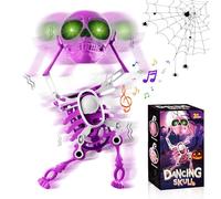 Dancing and Swinging 3D Skull Toy, 3D Swinging Wind Up Skeleton Desktop Spring Clockwork Toy, Skull Halloween Decor, Funny Gift, Desktop Anxiety Relief Decorations