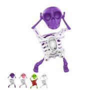 Dancing and Swinging 3D Skull Toy, Halloween Skeleton Wind up Machine Robot, 3D Printed Desktop Disco Skeletons Figurine, Funny Articulated Flexible Dance Skull(Purple)