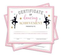 Dancing Award Certificates of Achievement, Recognition Certificate - 8 x 10 Inches Student Award Certificates for Kids, Students, Achievement Recognition Certificate - A08
