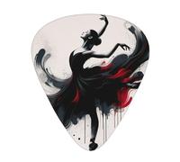 Dancing-Ballerina 12 Pack Guitar Picks With 3 Thicknesses And Storage Box, Abs Plectrums For Electric Bass Guitar Players
