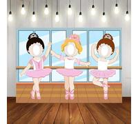 Dancing Ballet Girls Banner Pretend Play Party Backdrop Birthday Dance Tutu Gymnastics party Banner Photographic Background 300x200cm