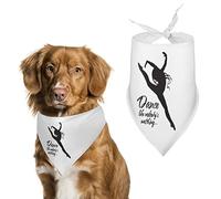 Dancing Ballet Like No One is Watching Dog Bandanas Triangle Dog Bibs Cute Pet Scarf Kerchief for Small Medium Large Pet