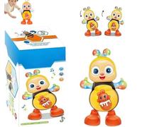 Dancing Bee Toy, Musical Interactive Abejita Chiquitita with Lights & Music, Juguete De Abejita Con Musica, Abejita Bailarina Con Luces, Lovely Happy Bee Dancing Toy, for Home and School Use (Yellow)