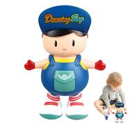 Dancing Big Head Boy, Interactive Early Learning Toy, 15x10cm Electric Music Toy, ABS Material Light-Up Educational Toys, Cute Cartoon Swing Figure for Kids Home Play Use
