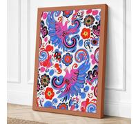 Dancing Birds Pattern Canvas Wall Art Print 18x12 Inch