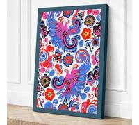 Dancing Birds Pattern Canvas Wall Art Print 30x20 Inch
