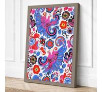 Dancing Birds Pattern Canvas Wall Art Print 30x20 Inch