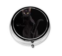 Dancing Black cat Portable Organizer Case Easy Push Button Opening