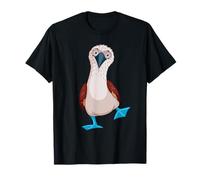 Dancing Booby Blue-Footed Booby Sea Bird Blue Feet Drawing T-Shirt