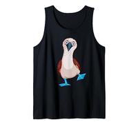 Dancing Booby Blue-Footed Booby Sea Bird Blue Feet Drawing Tank Top