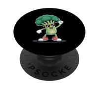 Dancing Broccoli Veggie Fun Broccoli PopSockets Adhesive PopGrip