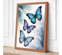 Dancing Butterflies Canvas Wall Art Print 24x16 Inch (61 x 41 cm)
