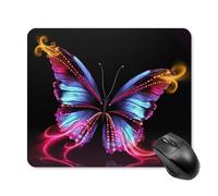Dancing Butterfly Mouse Pad Square Mice Mat Waterproof Computer Mousepad with Non-Slip Rubber Base Wireless Mice Pad for Laptop Office Home Personalized Gaming Mousepad 25 * 30cm