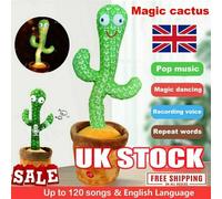 Dancing Cactus Plush Toy - Singing, Talking, Recording, Glowing Eyes & 120 Songs - Interactive Kids Gift (32cm)