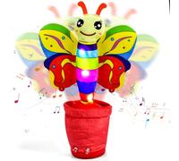 Dancing Cactus Toy Repeat What You Say, Talking Cactus Toy Singing Cactus Mimic Toy Baby Toys for 1 Year Old Boys Girls Kids Gifts, Baby Encourage Speech Toys (Butterfly)
