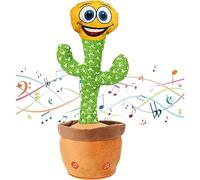 Dancing Cactus Toy: Talking Singing Cactus, Plush & Interactive Toy, Repeating What you Say and Dance for Endless Fun & Entertainment, Christmas and Decoration Piece, USB Rechargeable [01]