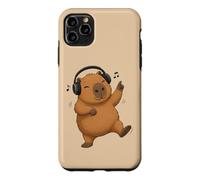 Dancing Capybara with Headphones Music Design Case for iPhone 11 Pro Max