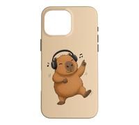 Dancing Capybara with Headphones Music Design Case for iPhone 16 Pro Max