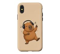 Dancing Capybara with Headphones Music Design Case for iPhone X/XS
