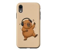 Dancing Capybara with Headphones Music Design Case for iPhone XR
