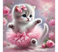 Dancing Cat Jigsaw Puzzle 300 Pieces 35x35cm/14x14inch, Difficult jigsaw puzzles for Adults 300, Beautiful Art work, Great Festive Puzzle Gift for Men/Women