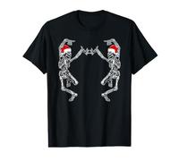 Dancing Christmas Skeletons Value Graphic T-Shirt