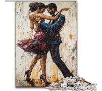 Dancing Couple Adult Jigsaws 1000 Piece, Help The Brain Exercise Addictive Toys to Cultivate Patience Perfect Decoration (26x38cm)