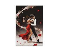 Dancing Couple Art Painting Tango Canvas Painting Wall Decor Print Home Modern Decora Tives 08x12inch(20x30cm)