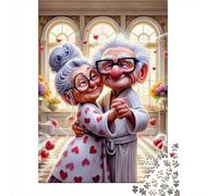 Dancing Couple Jigsaw Puzzle 1000 Pieces Recycled Paper for Adults Love HeartsPuzzle Educational Game Challenge Home Activity Fun Present for Home 38x26cm/1000pcs