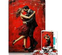 Dancing Couple Jigsaw Puzzles for Teenagers 1000 Piece,Challenging Game And Family Play with Fully Interlocking Randomly Shaped Pieces (50x75cm)