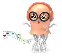 Dancing Crawling Octopus Baby Toy with LED Lights and Music, Sensory Tummy Time Toy for Infants, Electric Crawling Jellyfish for Kids, Birthday for Toddlers Boys Girls orange