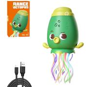 Dancing Crawling Octopus Toy, Smart Tentacle Explorer, Wiggly Wonder Octopus, Automatic Swing Magic Obstacle Avoidanceoctopus with LED & Music, Self-Navigating Robotic Pet Toys for Indoor Cat Dog(Gree