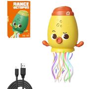 Dancing Crawling Octopus Toy, Smart Tentacle Explorer, Wiggly Wonder Octopus, Automatic Swing Magic Obstacle Avoidanceoctopus with LED & Music, Self-Navigating Robotic Pet Toys for Indoor Cat Dog(Yell