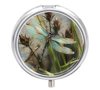 Dancing Dragonfly Pill Case Pill Box with 3 Compartments