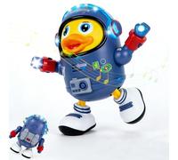 Dancing Duck, Dancing Space Duck Toy with Sound and LED Lights Electric Musical Dancing Astronaut Robot Toy Educational Gift for Toddlers 3+ Girls Boys