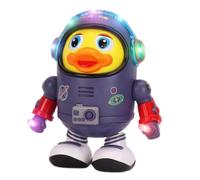 Dancing Duck Robot Toy - ABS, 4.78x5.87x7.64in, Space Astronaut Dancing Duck interactive Toy | LED Light Electric Walking Ducks, Kids Robot for Home Classroom Party Birthday