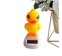 Dancing Duck, Solar Toy, 4.33in Yellow Figurine, Adorable Animal Design, Sunlight-Powered Movement, Decorative Dash Doll for Garden Decor, Car Dashboard, Outdoor Landscape, Gift
