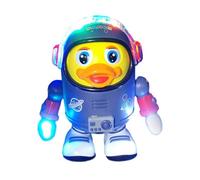 Dancing Duck Toy, Cute Space Duck Robot, Singing Walking Wiggling Features with Lights Sounds, Fun Interactive for Birthday, Preschool, School, and Home Play, 18.6x16x11.5cm