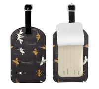 Dancing Feather Luggage Tag â€“ Customizable Travel Luggage Tag with Full-Sheet Design, Double-Sided Printing for Personalized Style