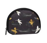 Dancing Feather Minis Storage Bag Shell Wallet Small Coin Purse with Minis with Zipper Change Purse for Coin Keys You Can Also Store Any Small Objects You Want